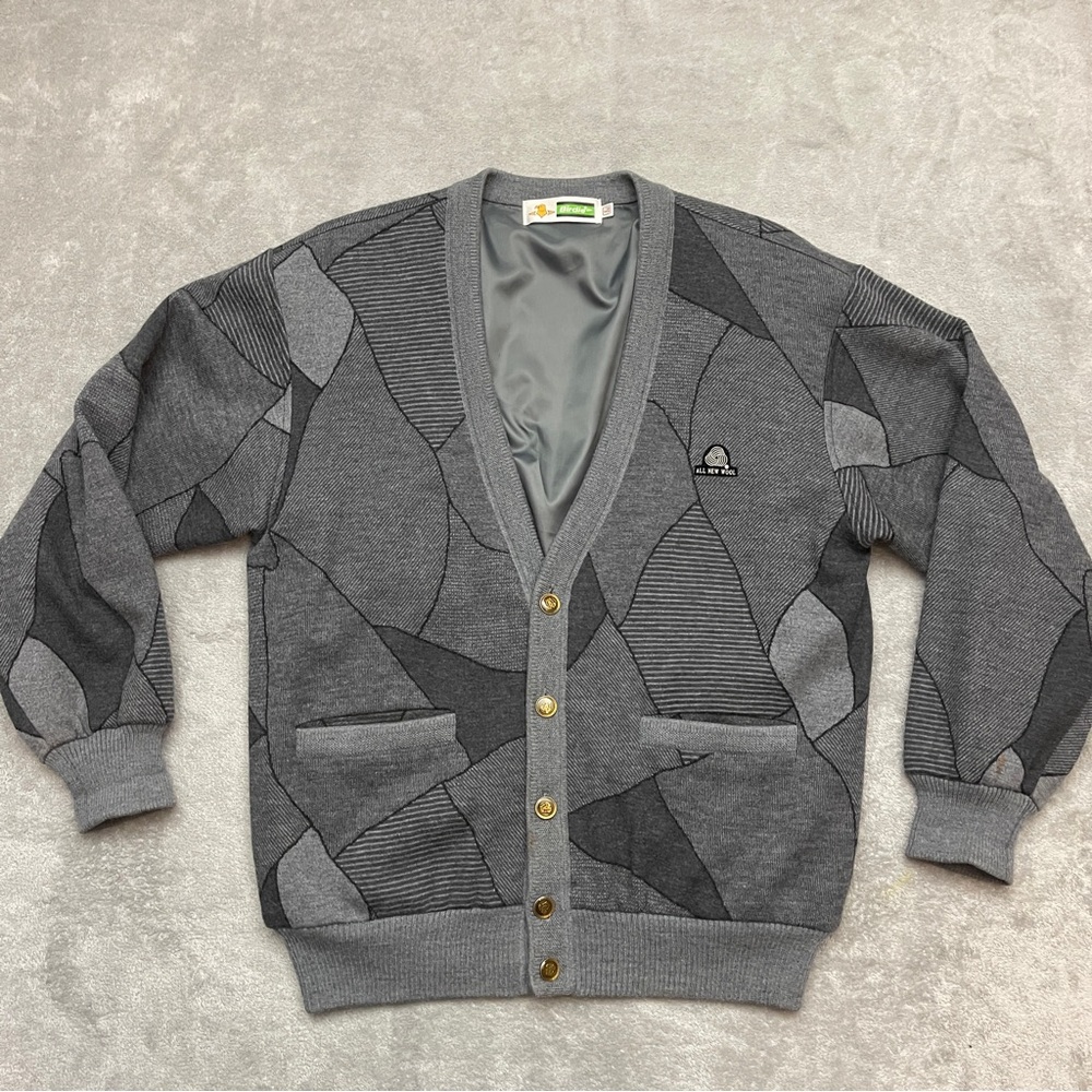 Birdie Men's All Wool Golf Cardigan Size Large